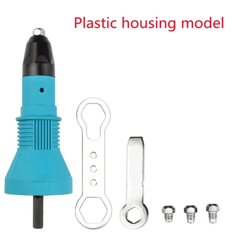 Electric Rivet Gun Drill Adapter | 2.4–4.8mm Blind Rivet Tool Peaceful Pleasures Health and Wellness Plastic version