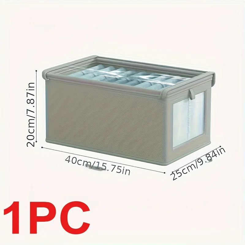 Foldable Oxford Cloth Storage Box with Transparent Window