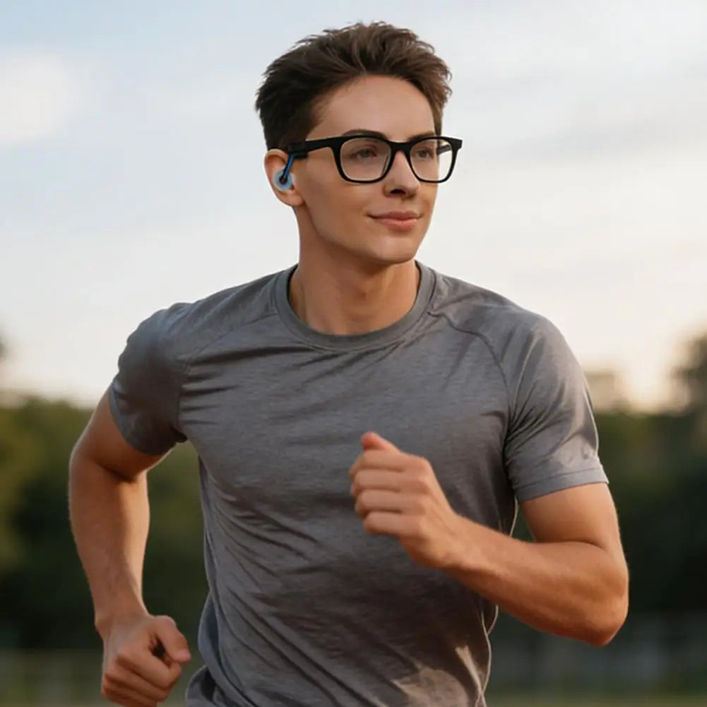 All-Day Comfort Black Wireless Stereo Earbuds 1 Pair Skyler Glasses Sound Concentrator For Meta Ray Ban Glasses Sound Guide Tube Peaceful Pleasures Health and Wellness