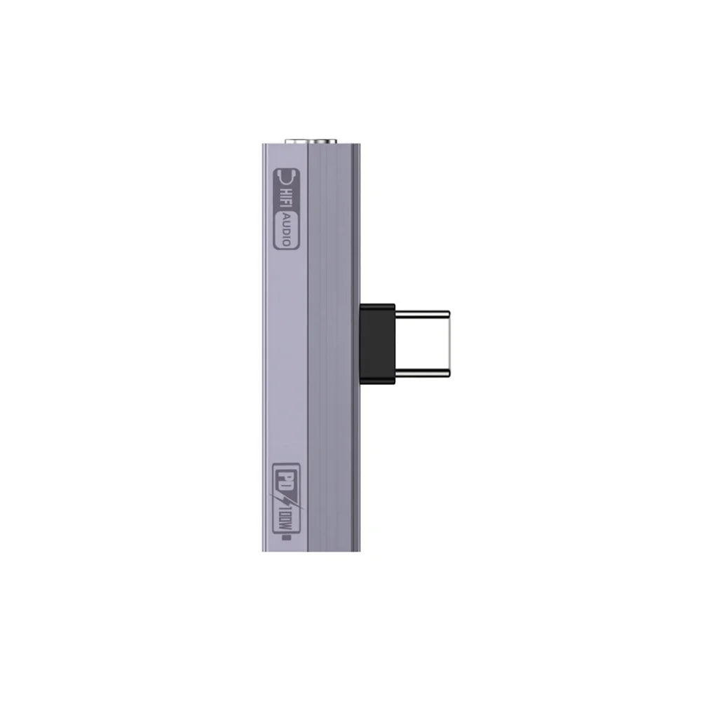 USB-C to 3.5mm Audio Adapter 2-in-1 Fast Charging 100W/10W