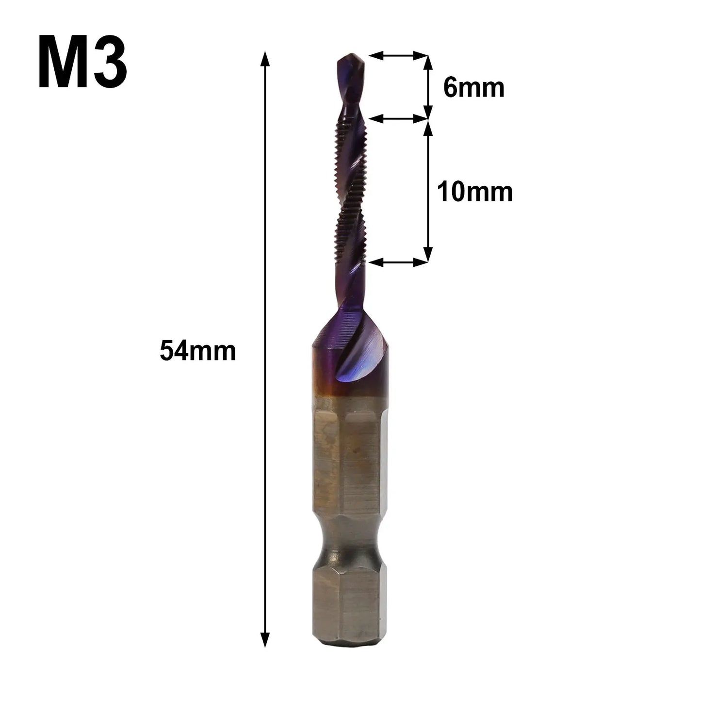 Tap Drill Bit M3-M10 Screw Bits Hss Taps Countersink Deburr Metric