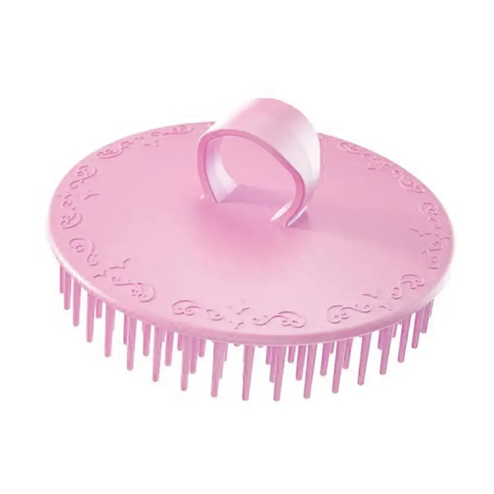 Hair Scalp Exfoliator Brush Dandruff Cleaning Brush Flexible Scalp Massager, Shower Shampoo Brush For Home Office, Travel & Pets Peaceful Pleasures Health and Wellness pink
