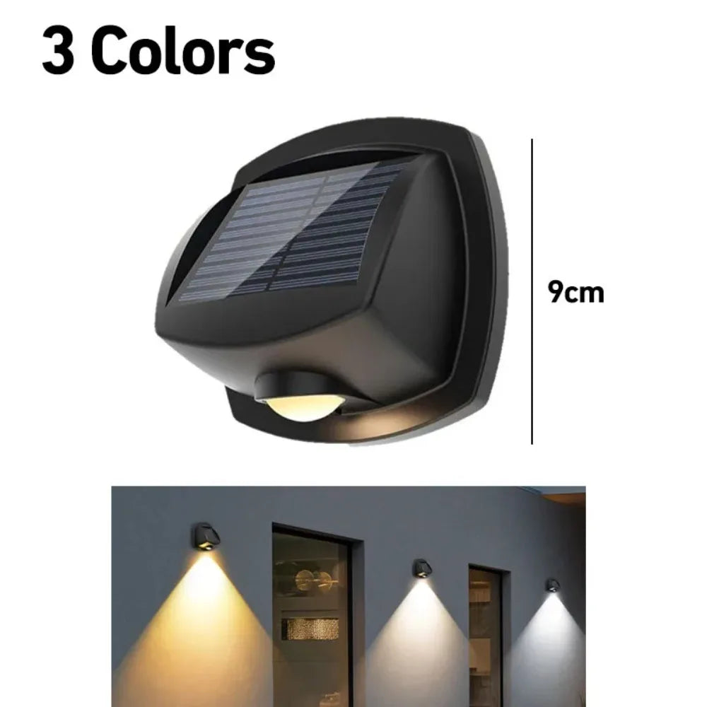 Solar RGB Fence Lights Outdoor Waterproof IP65 LED Wall Lamp