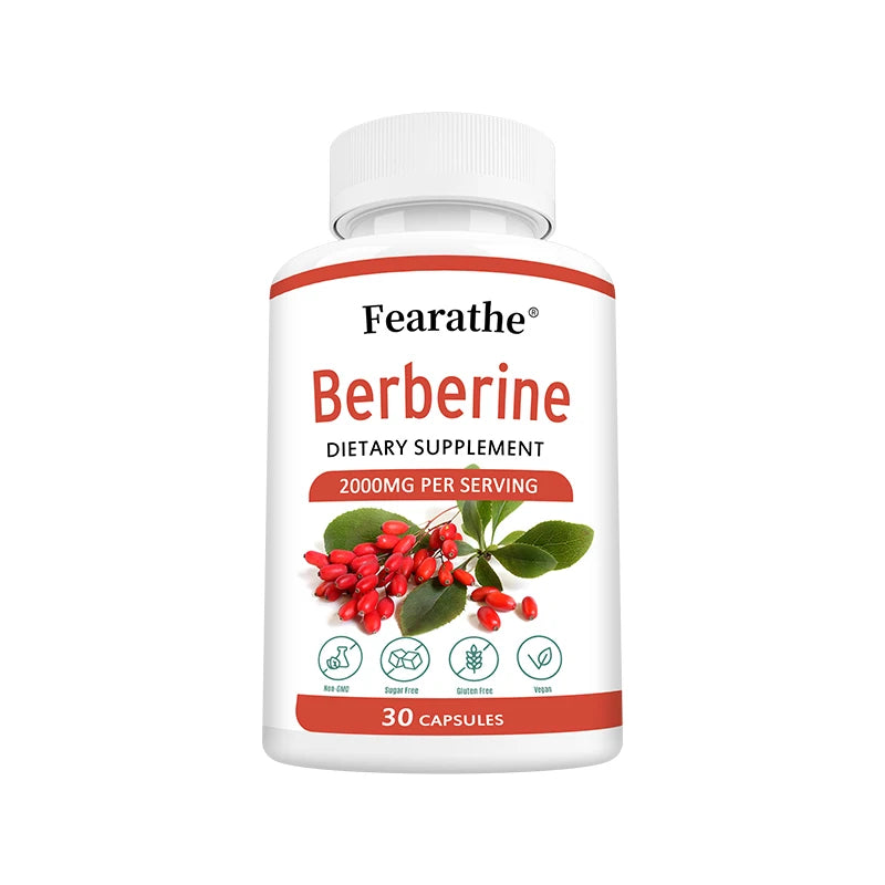 Berberine Capsules 2000mg - Cardiovascular and Digestive Health,Balance Liver Health Digestion,Non-GMO Peaceful Pleasures Health and Wellness 30 count-1 bottle