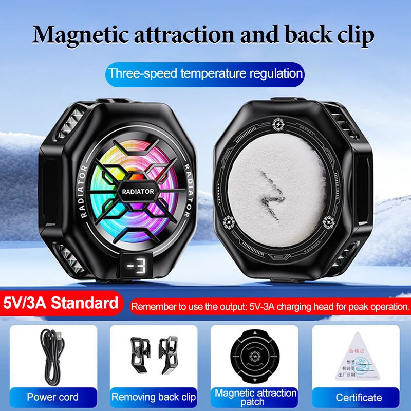 Black Shark Cooler For Cell Phone Cooling Fan Mobile Cooler Games Fan Cooling For Phone Accessories Cooler Phone Gaming Portable Peaceful Pleasures Health and Wellness Black for TL05B