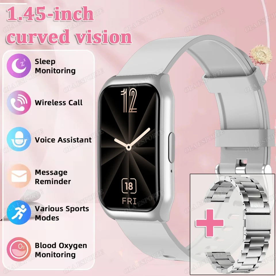 New Curved Screen Smart Watch 2026 For Health Watch Heart Rate Blood Oxygen/Pressure Sleep Monitor Sports Waterproof Smartwatch Peaceful Pleasures Health and Wellness Silver20Szstrap Smartwatch