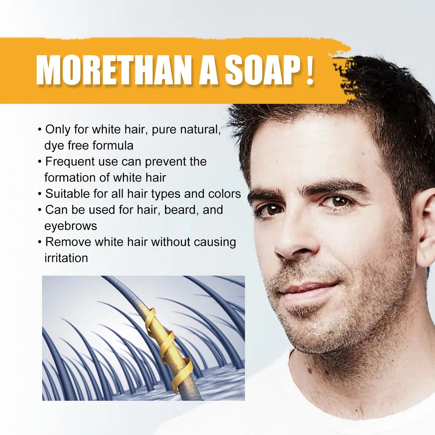 East Moon He Shou Wu Hair Darkening Shampoo Bar | Gray Hair