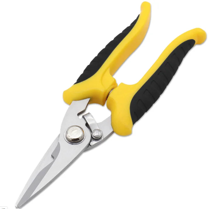 Stainless Steel Electrician Scissors | Wire & Sheet Trimmer Peaceful Pleasures Health and Wellness YELLOW