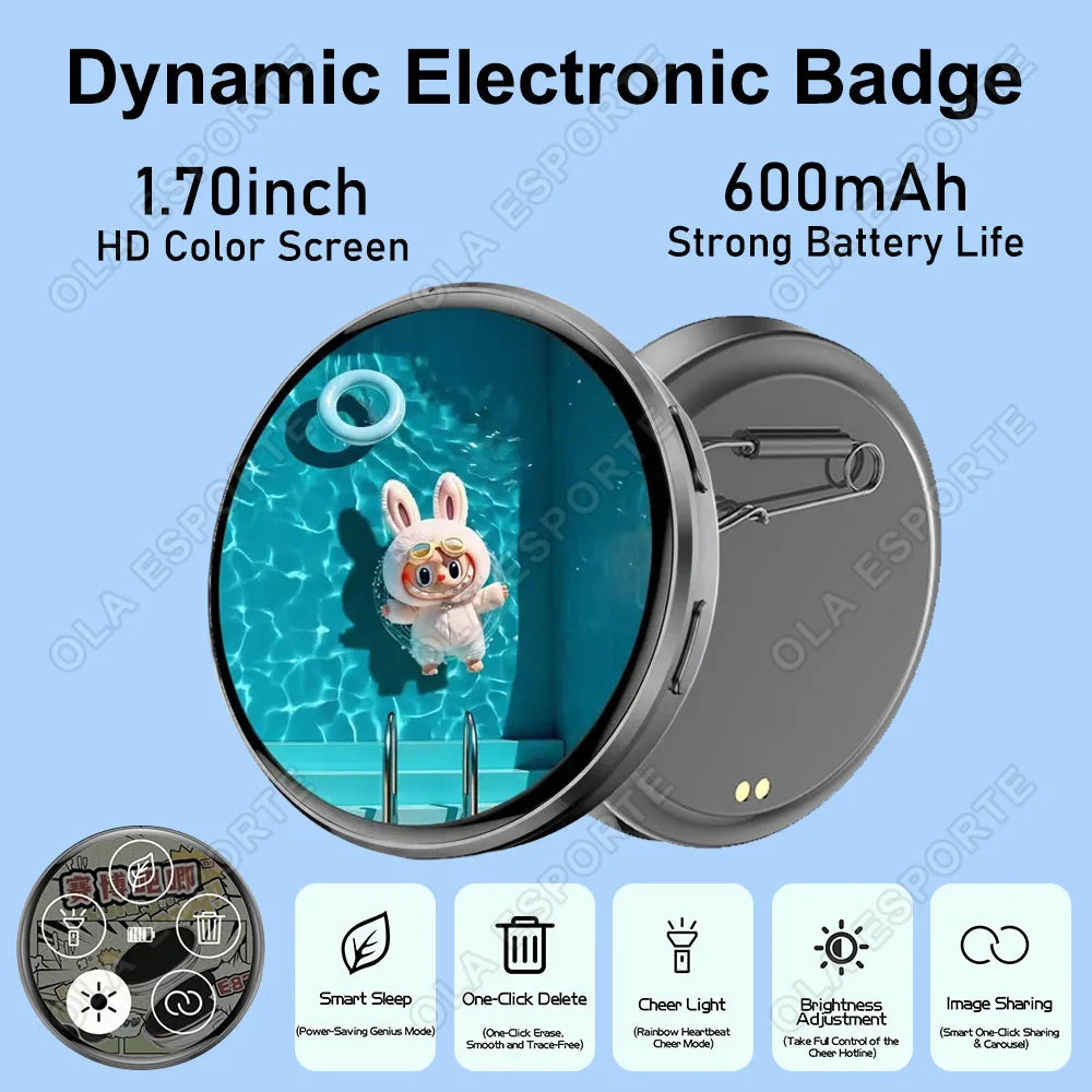 HD Smart E-Badge | Display GIFs, Photos & Animations | Otaku Gift