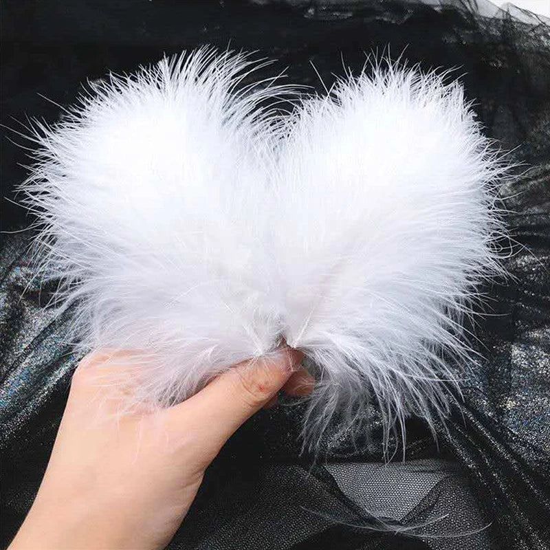 2pcs Fairy White Feather Hair Clips | Wedding Barrettes for Women
