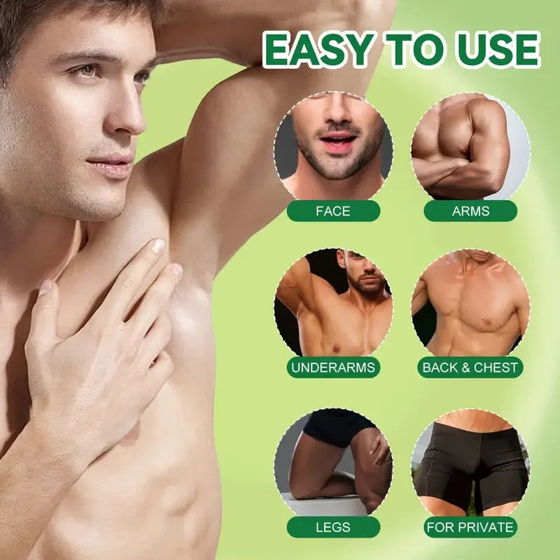 Men's Hair Removal Cream 100g | Sensitive Skin, All Body Hair Removal Cream Peaceful Pleasures Health and Wellness