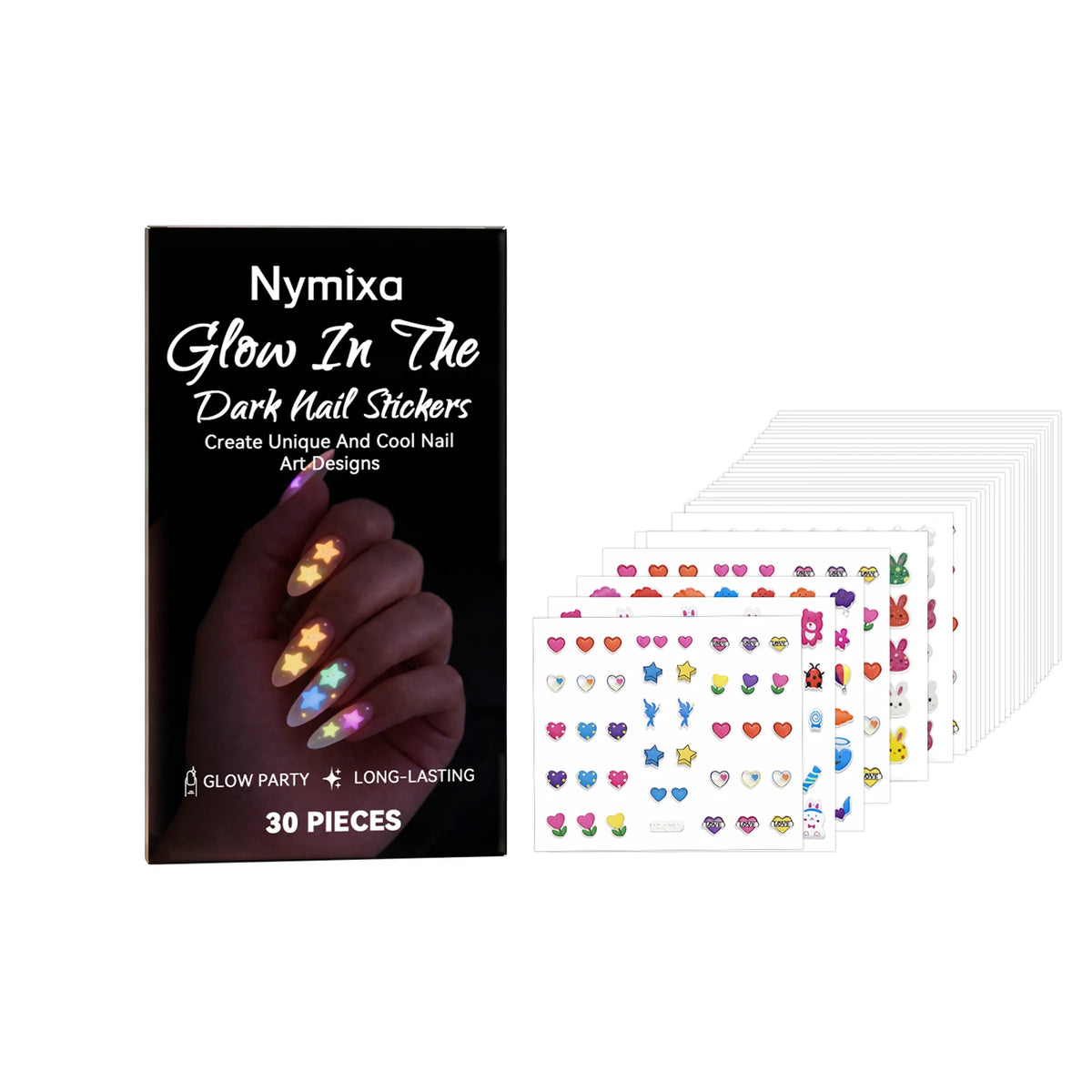 Fluorescent Nail Polish Glow In Dark Gel Colorful DIY Manicure Create Party Atmosphere Neon Luminous Top Coat Nails Polish Pens Peaceful Pleasures Health and Wellness Luminous NailSticker