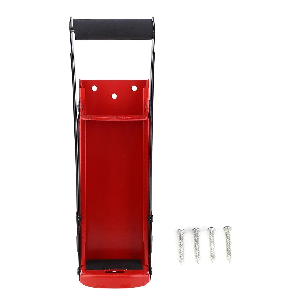 Can Crusher Red Steel Rubber Handle Plastic Bottle Recycling Tool