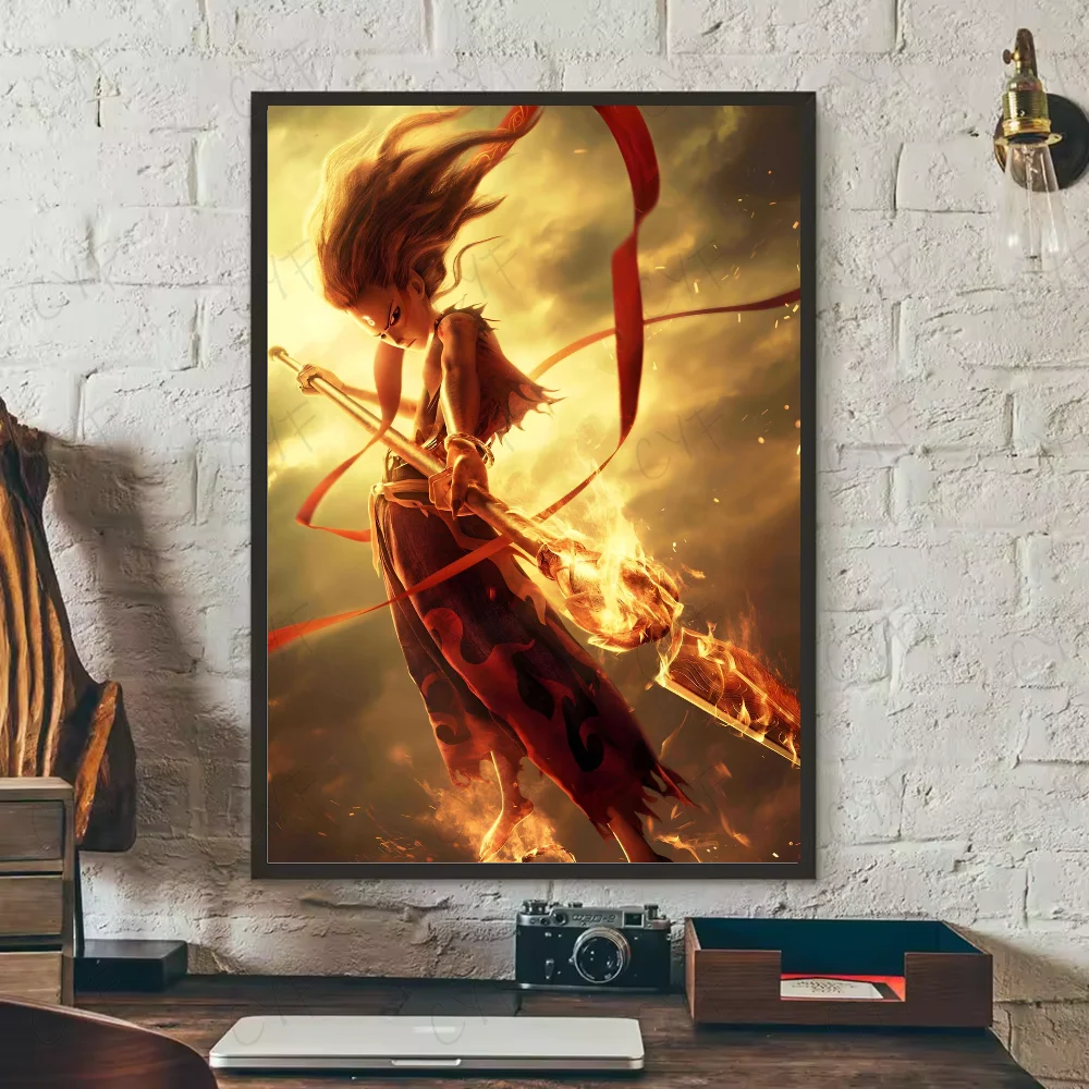 Chinese myth animation Nezha Poster HD art sticky wall waterproof home living room bedroom bar aesthetic decoration Peaceful Pleasures Health and Wellness z17 21X30cmNoframe