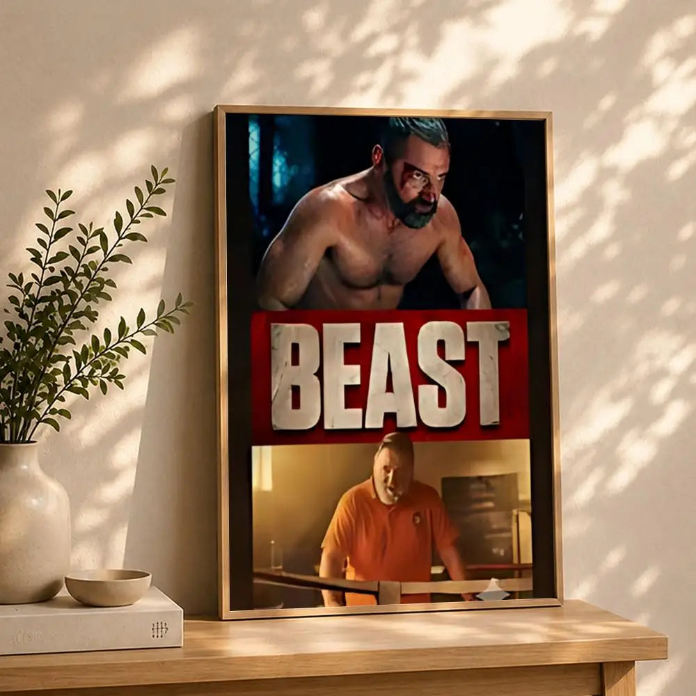 Movie-Beast HD Self-Adhesive Waterproof Wall Art Poster Wall Art Poster Peaceful Pleasures Health and Wellness White2 15X20cmNoframe