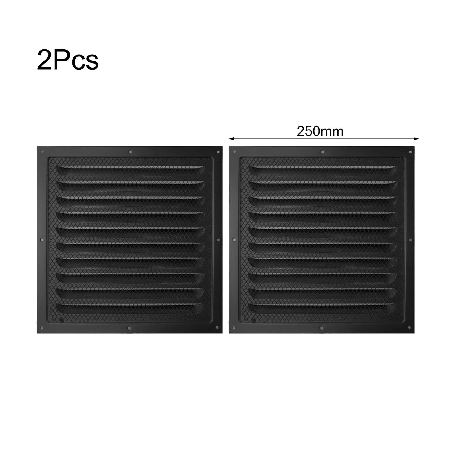 Stainless Steel Louver Vent Grille Cover 25x25cm | HVAC