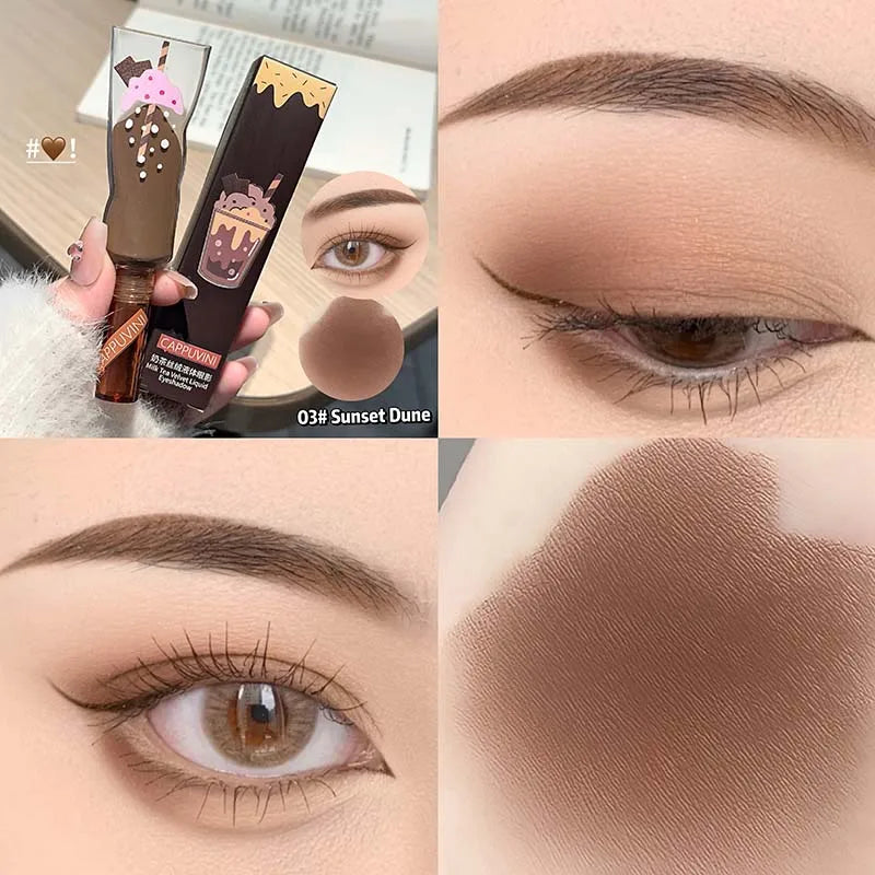 Cappuvini Matte Liquid Eyeshadow Cream | Milk Tea Colors