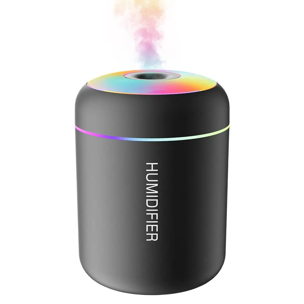 Mini USB Aroma Diffuser Humidifier | 7-Color LED | Car & Home