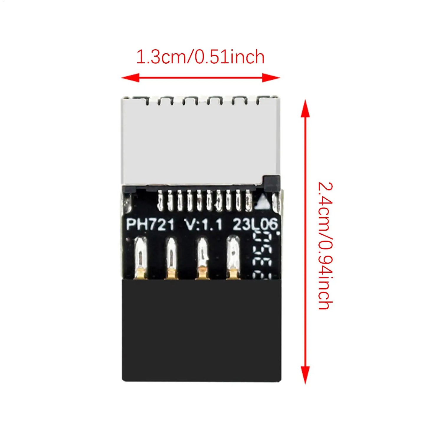 USB 2.0 9-Pin to Type-E Female Adapter | Motherboard USB-C