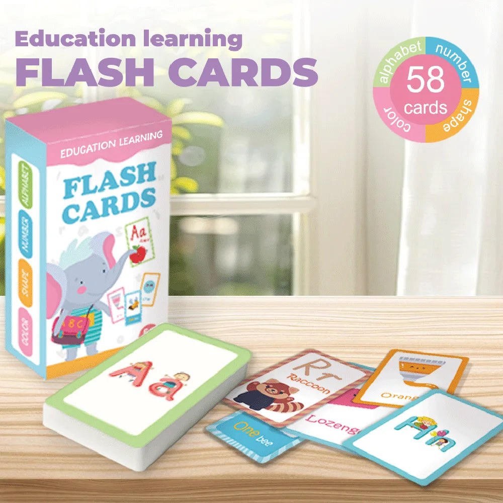 Bview Art Montessori Flash Cards Toddlers Alphabet Numbers Colors