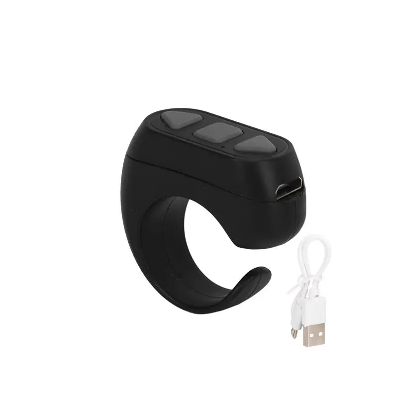 Bluetooth Ring Remote – TikTok Scroll, Selfie & Camera Control Peaceful Pleasures Health and Wellness black