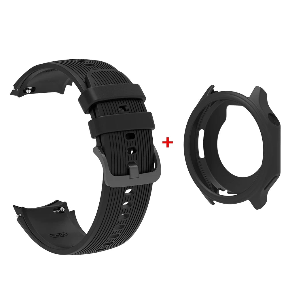 Silicone Watch Band & Case for OnePlus Watch 2/2R/3 & OPPO Watch X Peaceful Pleasures Health and Wellness Case Strap Black OPPO X Oneplus 2