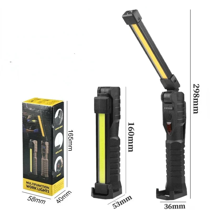 Foldable COB LED Work Light | Magnetic, Type-C Rechargeable
