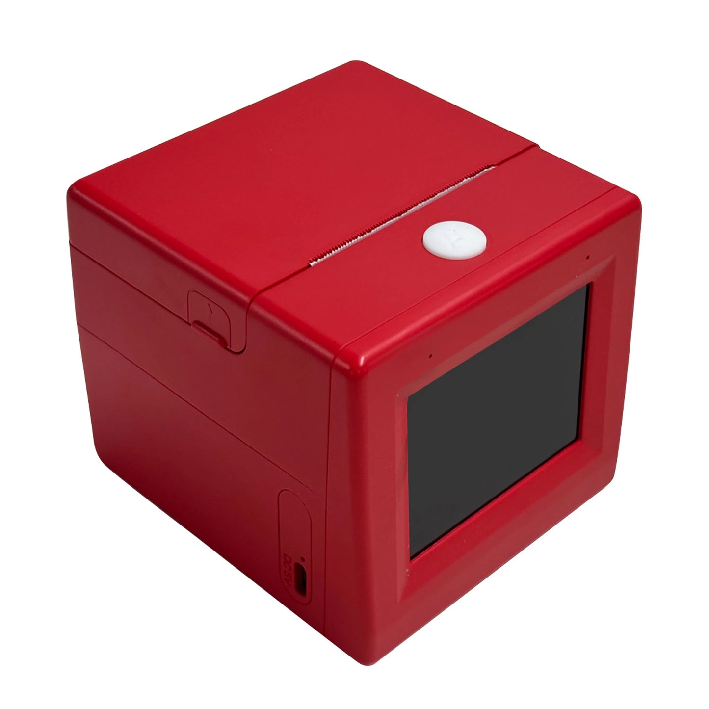 Smart AI Voice Sticker Printer Box Inkless Instant Printer for Home Office Study & DIY Projects 5 Rolls Paper Included Peaceful Pleasures Health and Wellness Red