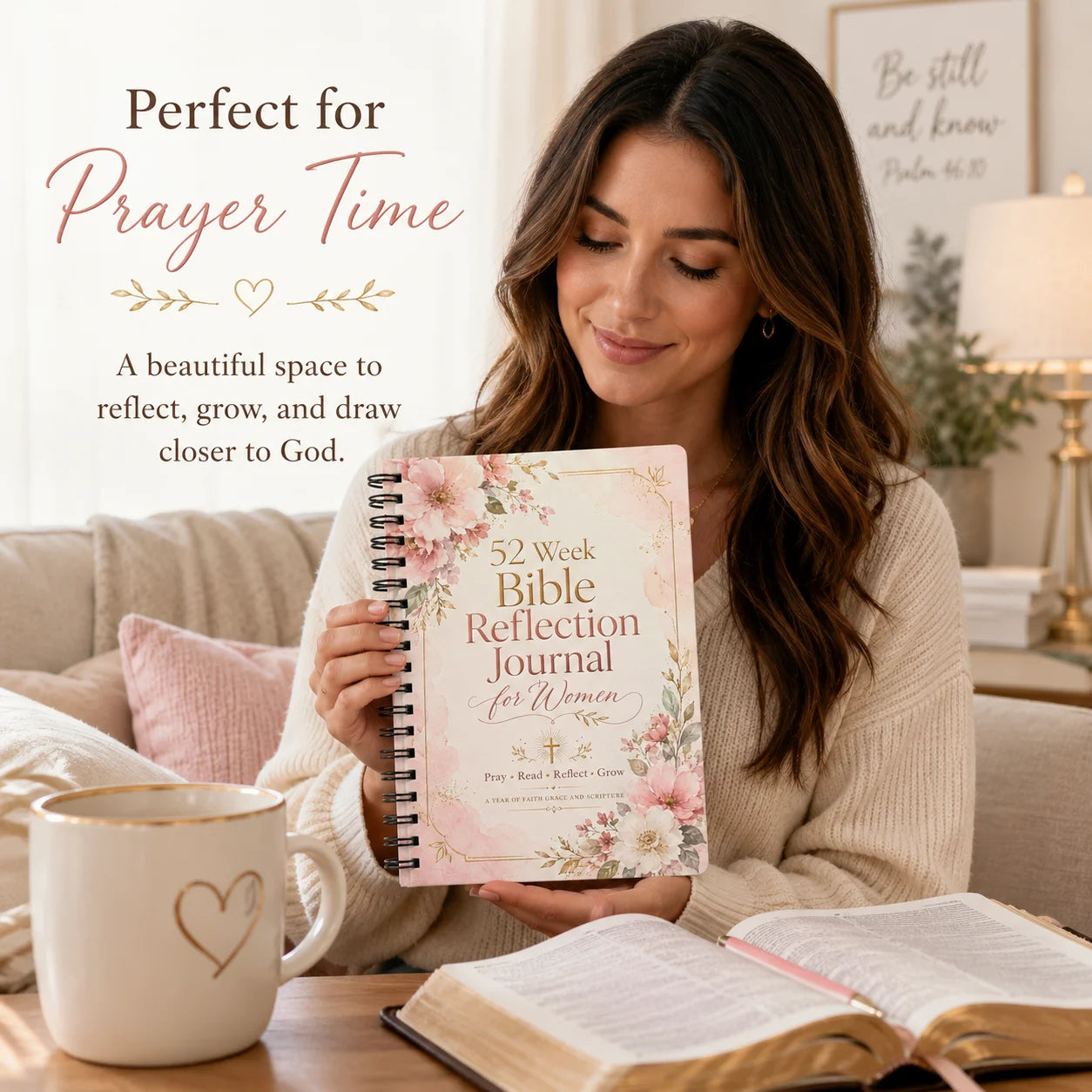 52 Week Faith Reflection Journal Women A5 Spiral Prayer Study