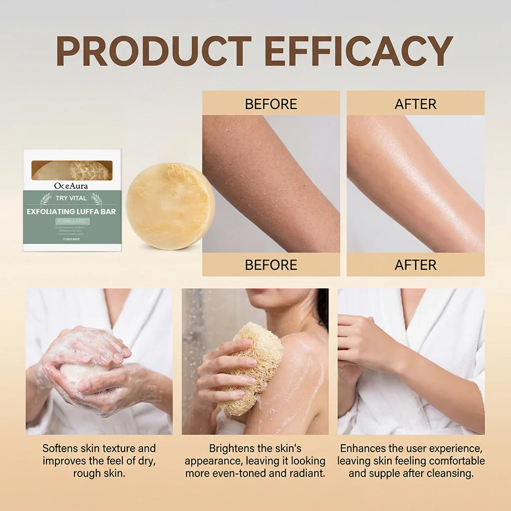 Eelhoe Loofah Exfoliating Soap – Moisturizing Handmade Body Bar