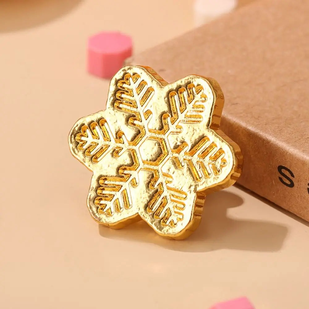 DIY Tool Rose Sealing Wax Seals Head European-style Flowers Retro Sealing Wax Stamp Head Snowflake Butterfly Peaceful Pleasures Health and Wellness style I
