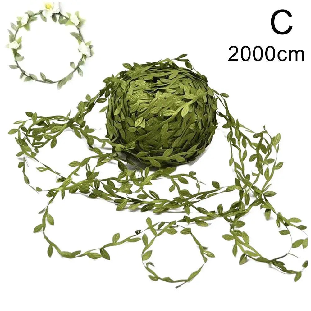 Silk Artificial Green Leaf Vine for Wedding, Wreath & Crafts