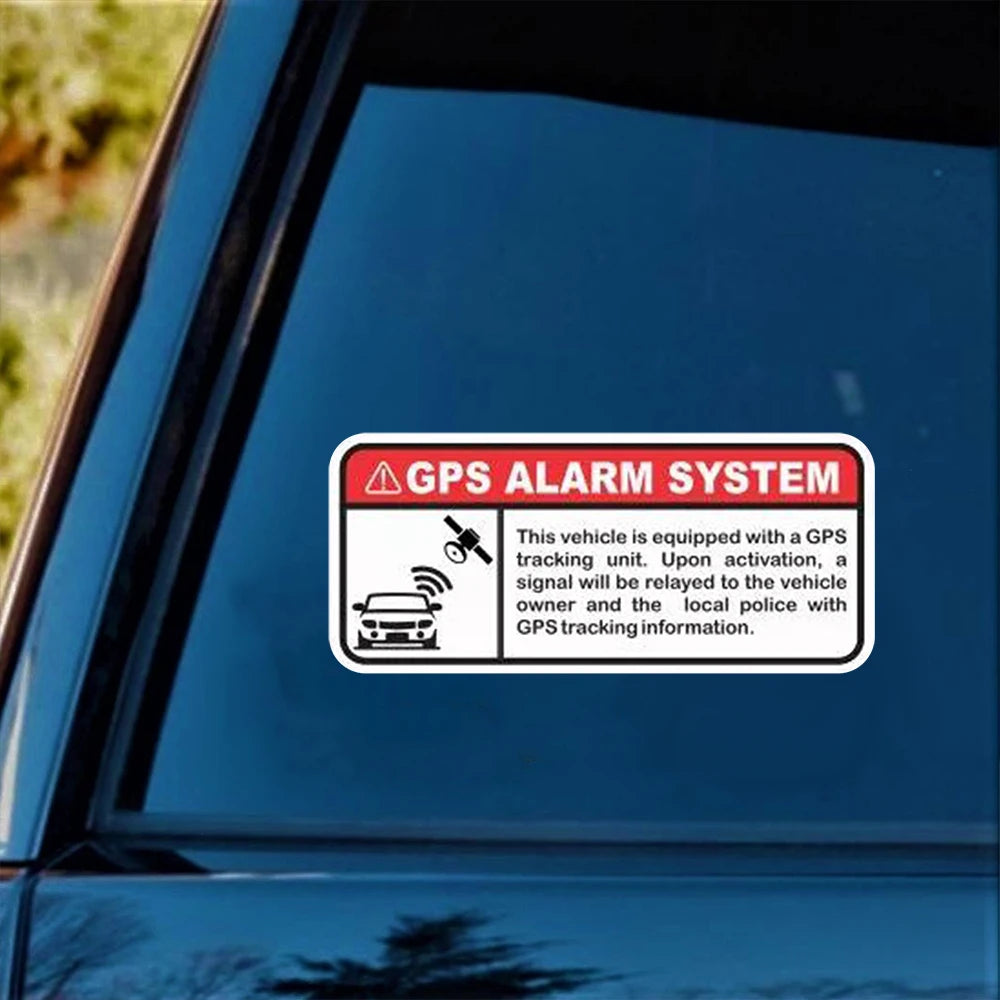 GPS Alarm System Warning Sticker Set Car Decal Peaceful Pleasures Health and Wellness