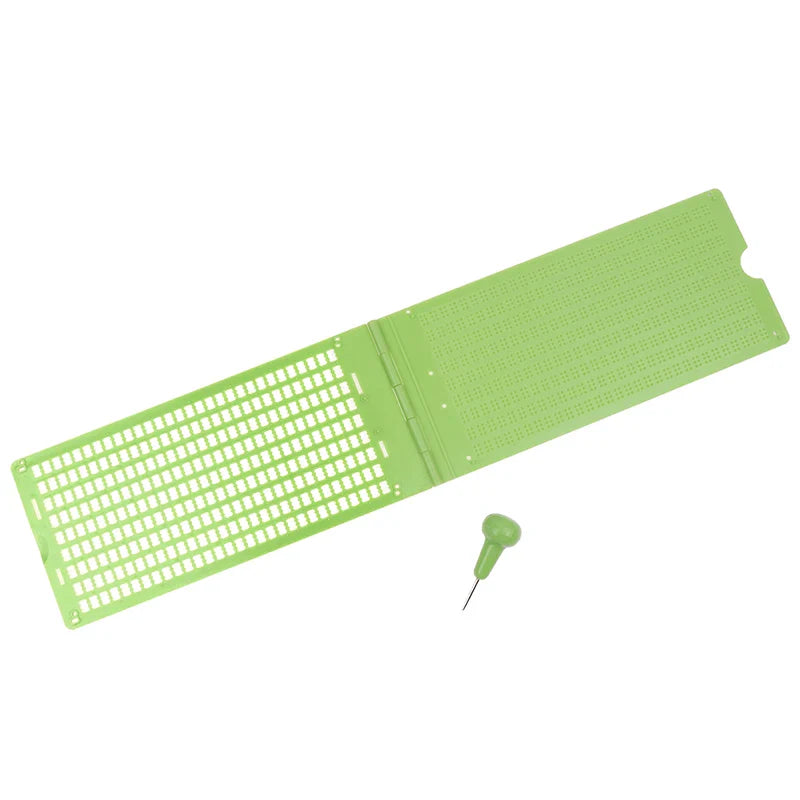 Portable Braille Writing Slate & Stylus – 9 Lines 30 Cells