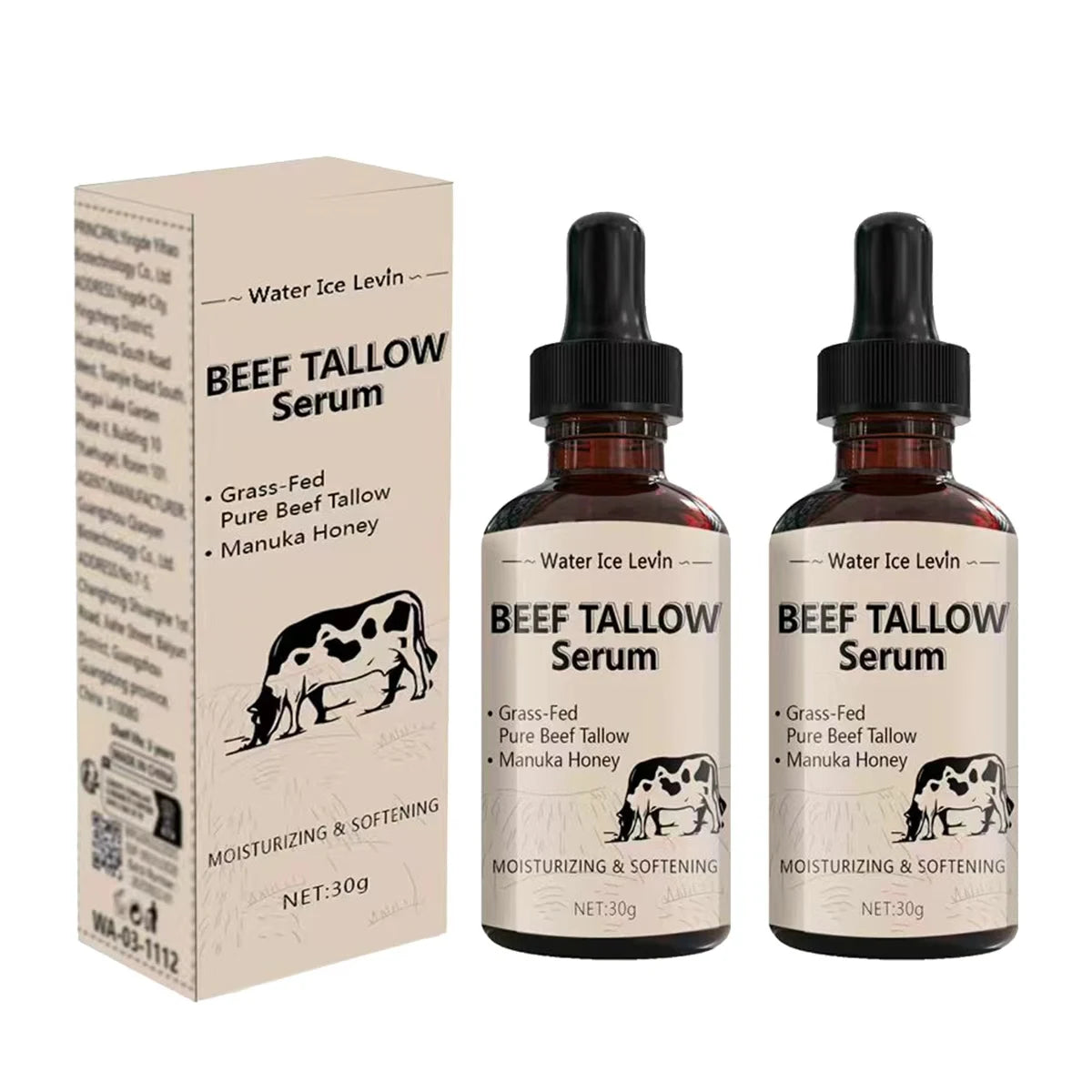 Beef Tallow Face Serum – Manuka Honey & Hyaluronic Acid Face Serum Peaceful Pleasures Health and Wellness BROWN 30g