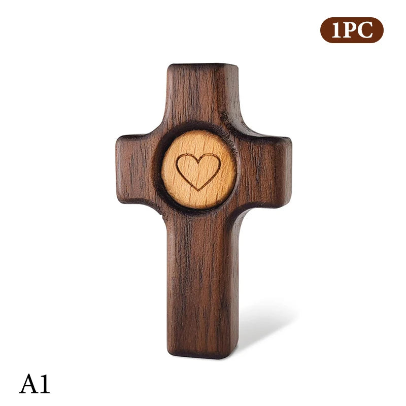 Wooden Handheld Prayer Cross | Fidget & Stress Relief Gift