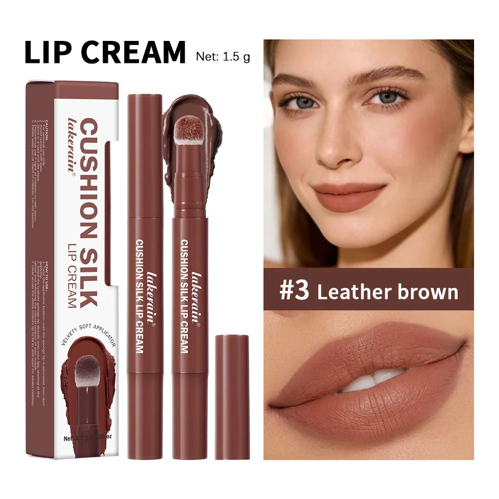 Lakerain Cushion Silk Lip Cream – Matte, Waterproof, Non-Transfer
