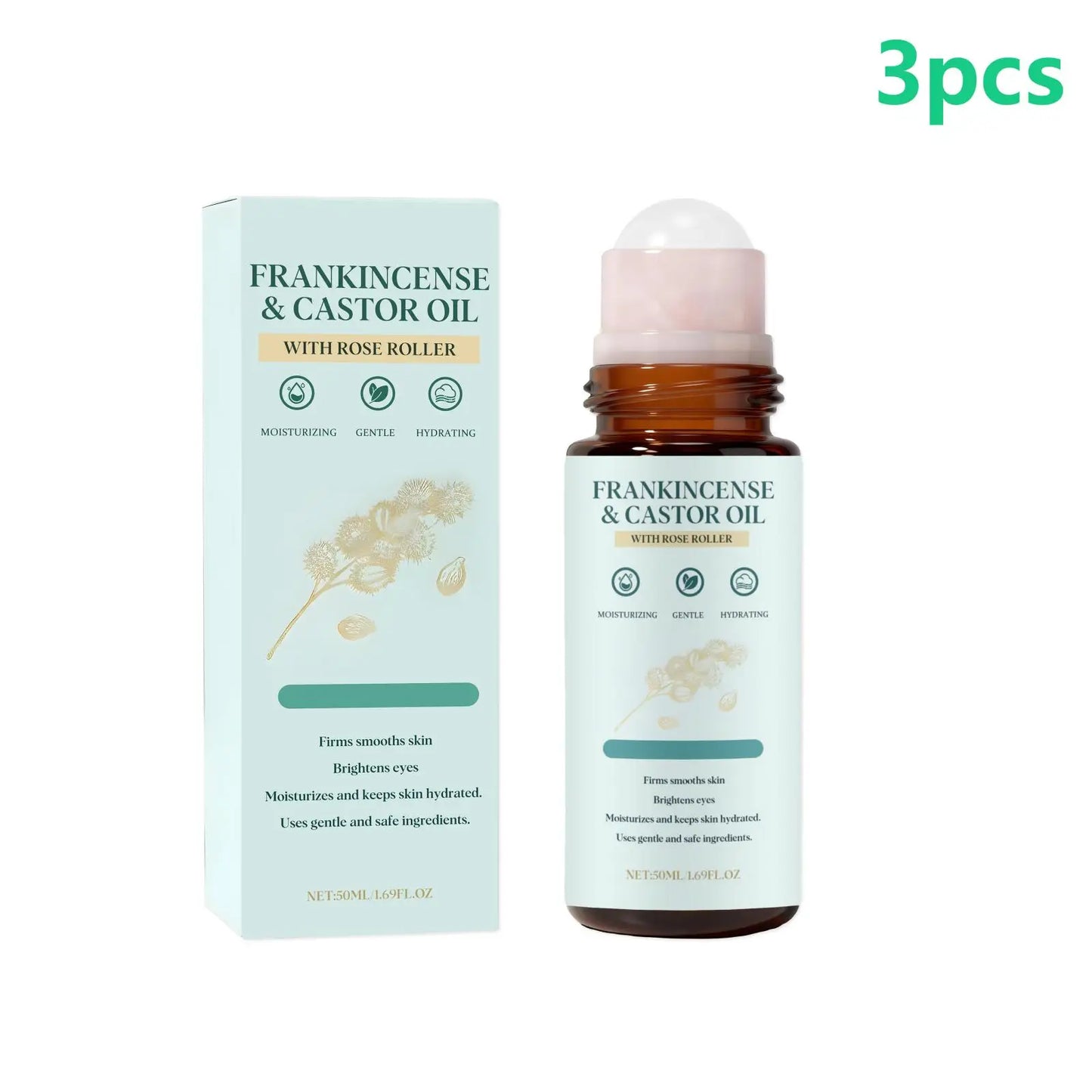 Frankincense & Castor Oil Roll-On Body Oil | 50ml Hydrating