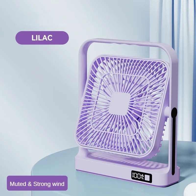 M09 Rechargeable Desktop & Wall Fan | 3600mAh USB Battery