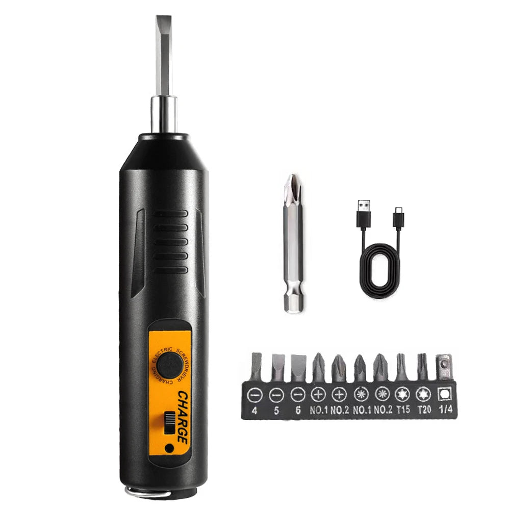 Multifunctional Electric Screwdriver Set USB Charging Electronic Repairing Tool Set for Mobilephones Computers Home Appliances Peaceful Pleasures Health and Wellness B