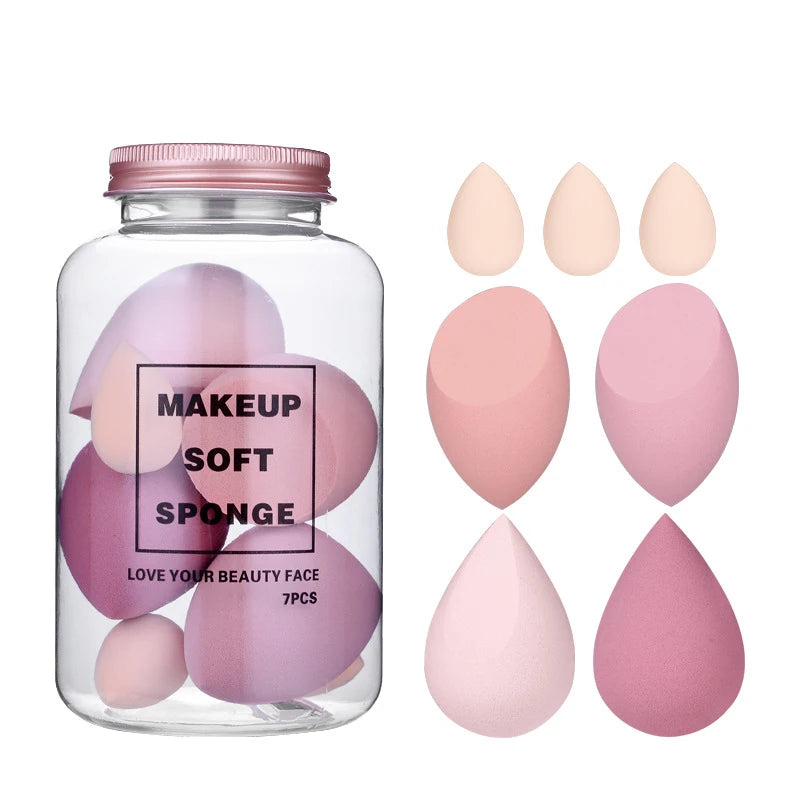 Multi Shape Beauty Egg Makeup Sponge Dry Wet Dual Use Soft Elastic Foundation Blender Cosmetic Puff No Absorb Powder Women Face Peaceful Pleasures Health and Wellness Pink
