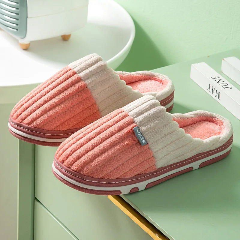Women's Fuzzy Plush House Slippers – Soft Fluffy Indoor Slides