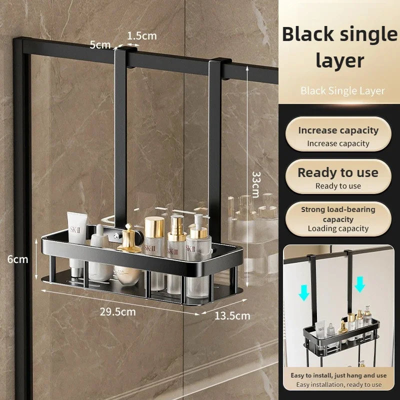 Over The Door Shower Caddy – Double Layer Bathroom Storage Rack