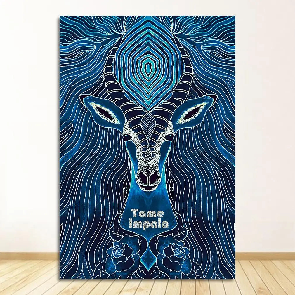 And Prints Rock Music Band Tour Art Canvas Painting Wall Pictures For Living Room Home Decor New Tame Impala Psychedelic Poster Peaceful Pleasures Health and Wellness 2714-04 50x70cm Unframed