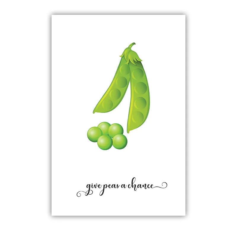Kitchen Inspirational Quotes Wall Art, Modern Pea Cupcake Canvas Painting, Minimalist Poster Print for Kitchen Dining Room Décor Peaceful Pleasures Health and Wellness 03 20x25cm No Frame China Mainland