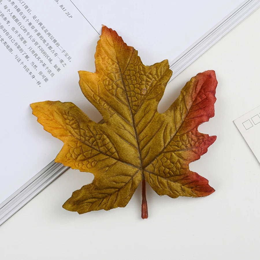 Artificial Silk Maple Leaves 20/40 Pcs | Fall Autumn Decor