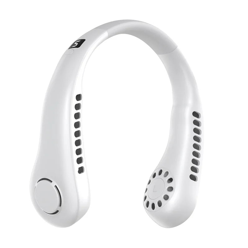 URGGU Bladeless Neck Fan – 5 Speeds, USB, Digital Display