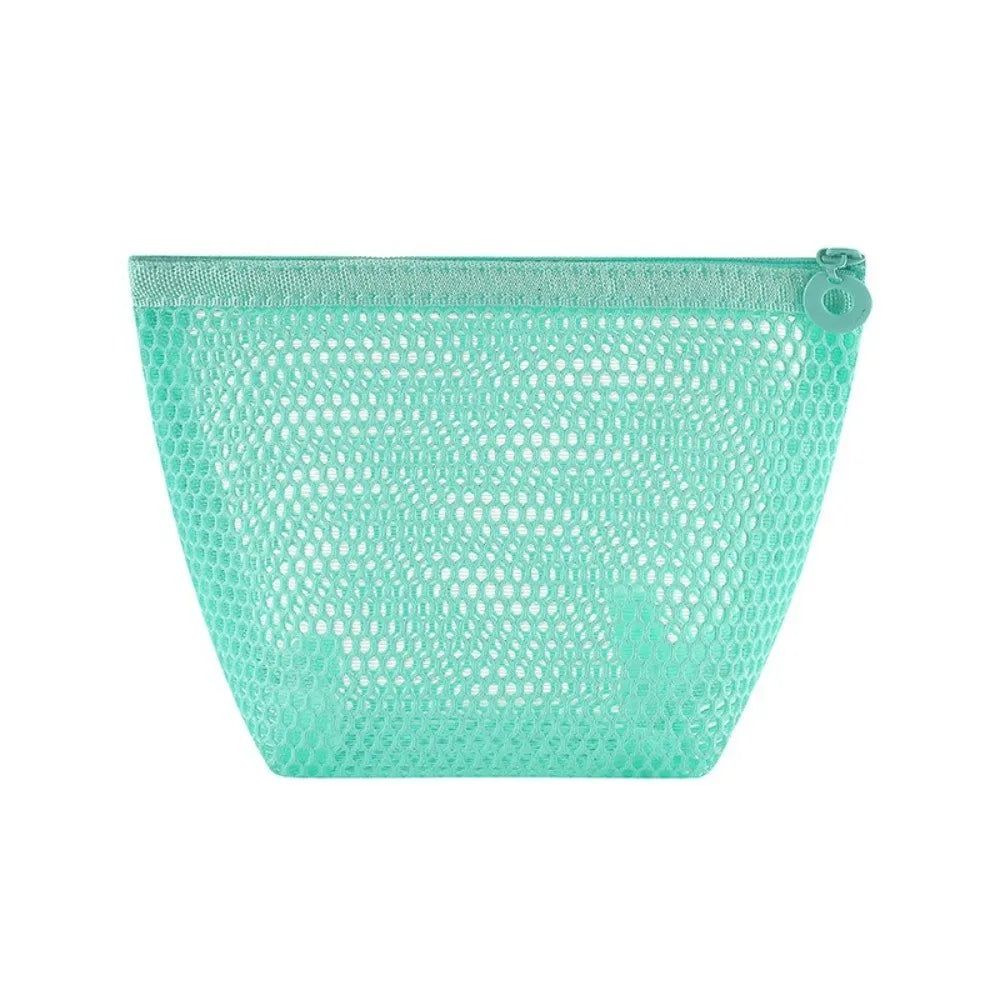 Transparent Mesh Cosmetic Bag – Mini Travel Makeup Pouch
