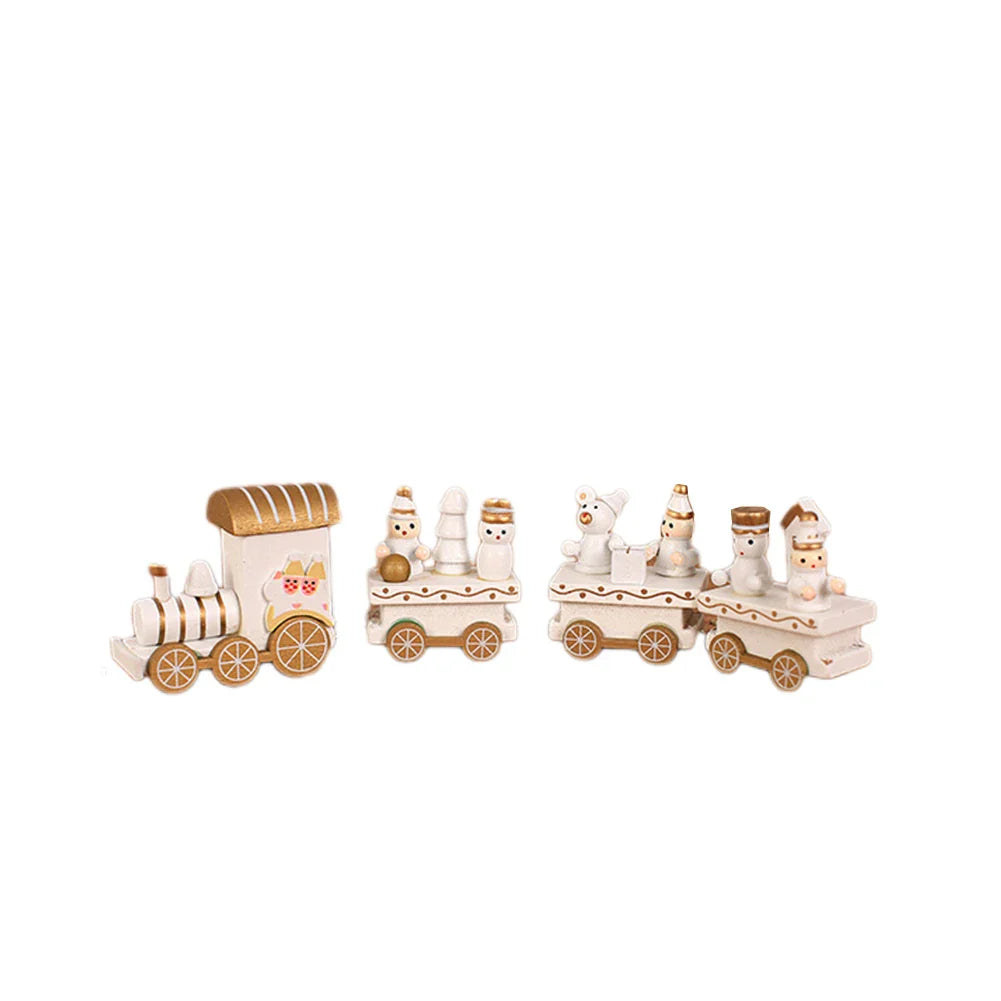 Mini Wooden Christmas Train Decoration – Festive Holiday Decor