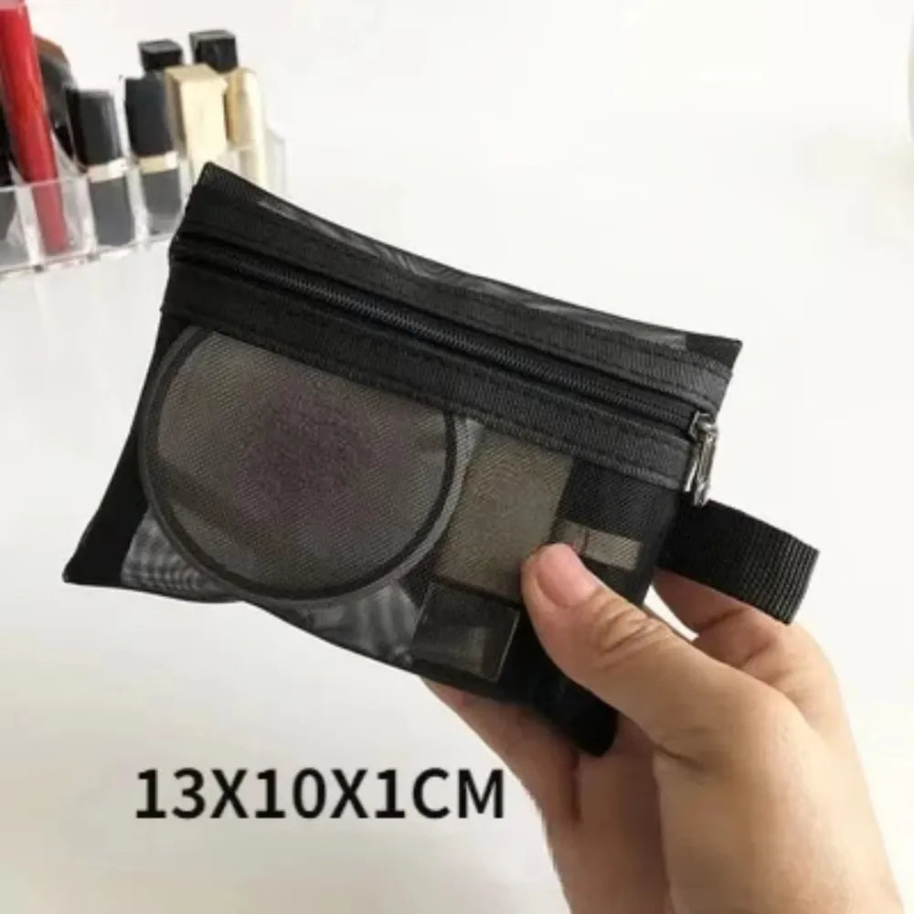 Mesh Cosmetic Bag – Travel Makeup Organizer & Toiletry Pouch